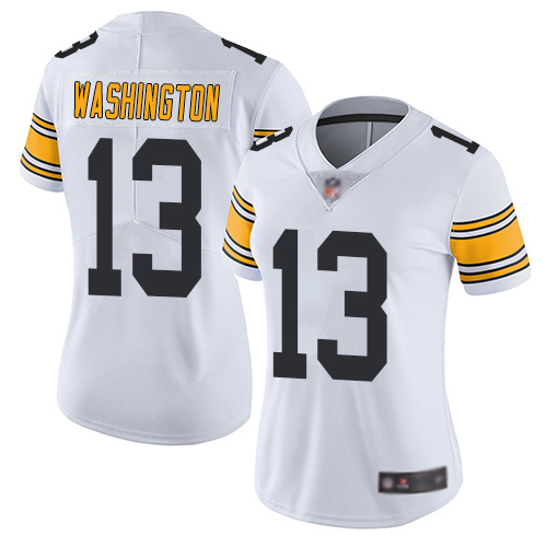 Women Pittsburgh Steelers Football 13 Limited White James Washington Road Vapor Untouchable Nike NFL Jersey